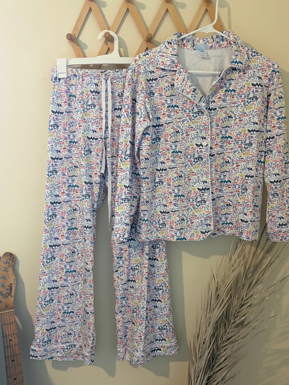 Joy Street Pajama Set with Colorful Print